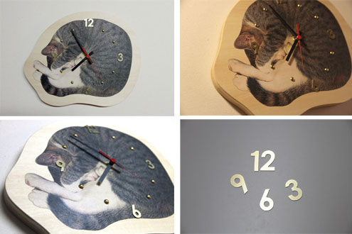 時計参考作品『眠り猫』 atelier kiji
